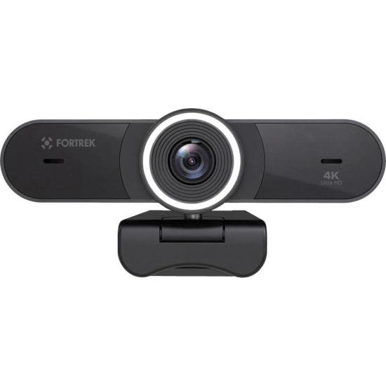 Webcam Vision 40 Fortrek 4K Ultra HD Com Ring Light Para Videochamadas