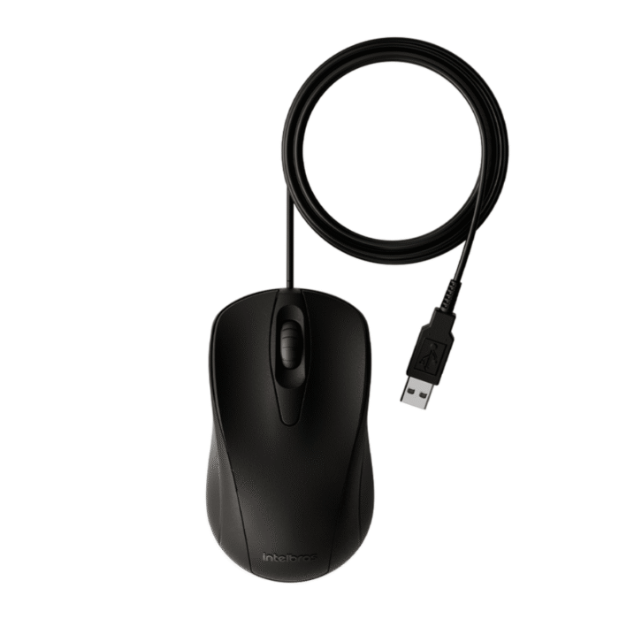 Mouse Usb Intelbras Mci20 Com Fio Preto